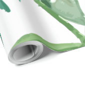 Große tropische Monstera- und Palmenbäume - Blätte Geschenkpapier (Rolleneckpunkt)