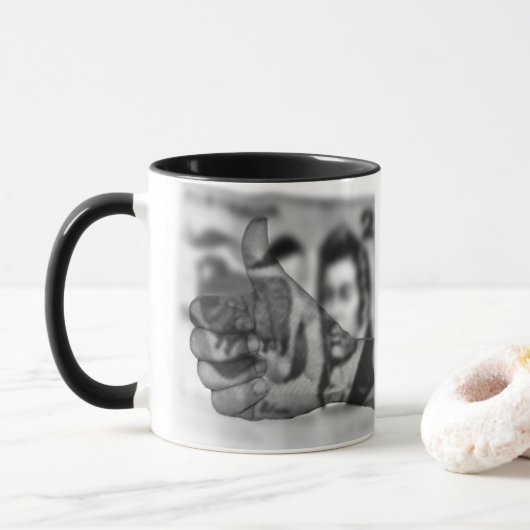 Große Trümpfe für Geld, Combo-Kaffee-Tasse. Tasse (Mit Donut)