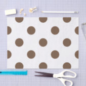 Große Tupfen - Kaffee auf Weiß Seidenpapier (Handwerk)