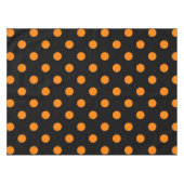 Große Tupfen - Orange auf Schwarzem Tischdecke (Vorderseite (Horizontal))