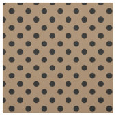 Große Tupfen - Schwarzes auf blassem Brown Stoff (Muster)