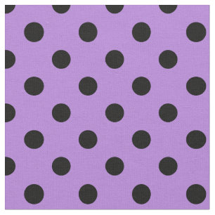 Große Tupfen - Schwarzes auf Lavendel Stoff