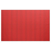 Große Tupfen - Schwarzes auf Rot Stoff (Yard (91,4 cm))