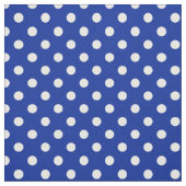 Große Tupfen - Weiß auf Kaiserblau Stoff (Muster)