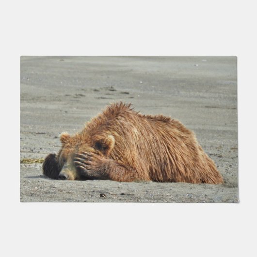 Große Tür-Matte mit Grizzlybären Fußmatte (Vorderseite)