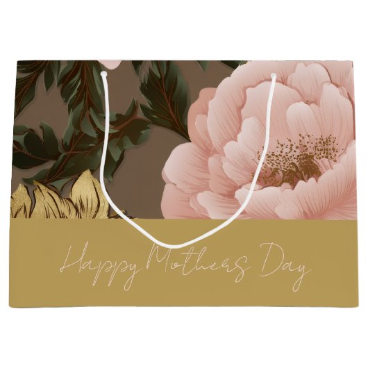 Große überdimensionale Blumen Geschenktüte (Vorderseite)