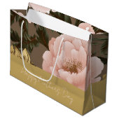 Große überdimensionale Blumen Geschenktüte (Vorderseite Schrägansicht)