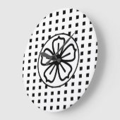 Große Uhr "Clock On, Clock Off Black and White" (Winkel)