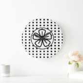 Große Uhr "Clock On, Clock Off Black and White" (Zuhause)