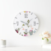 Große Uhr für das geometrische Layout der Pastel (Zuhause)
