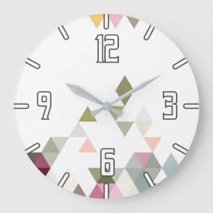 Große Uhr für das geometrische Layout der Pastel