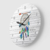 Große Uhr mit Native American Dreamcatcher (Winkel)