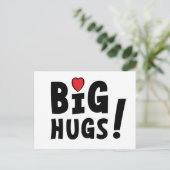 Große Umarmung. Beterschapskaart of voor Valentijn Postkarte (Stehend Vorderseite)