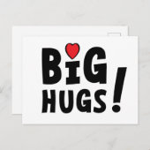 Große Umarmung. Beterschapskaart of voor Valentijn Postkarte (Vorne/Hinten)