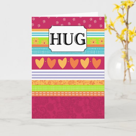 GROSSE UMARMUNG KARTE (Gelbe Blume)