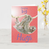 "Große Umarmungen sendend" Trägheitsmama und Karte (Gelbe Blume)