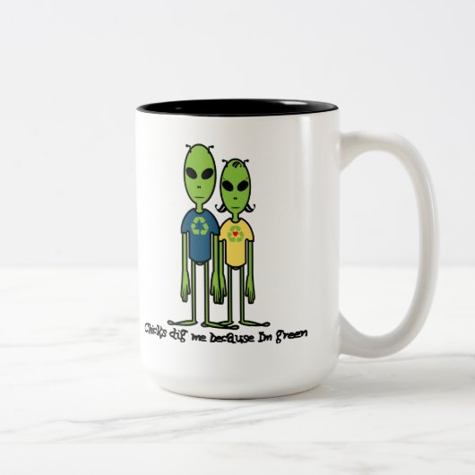 Große umweltfreundliche Geschenkidee für ihn Zweifarbige Tasse (Rechts)