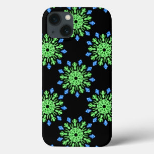Große und blaue Neon Blume Case-Mate iPhone Gehäus Hülle
