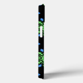 Große und blaue Neon Blume Case-Mate iPhone Gehäus Hülle (Rückseite / Rechts)