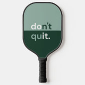 Größe und dunkelgrüne moderne Monogramm Pickleball Schläger (Vorderseite)