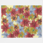 große und fette Blume Blumen Fleecedecke (Vorderseite (Horizontal))