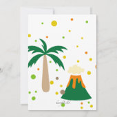 Große und kleine Dinosaurier Einladung (Rückseite)