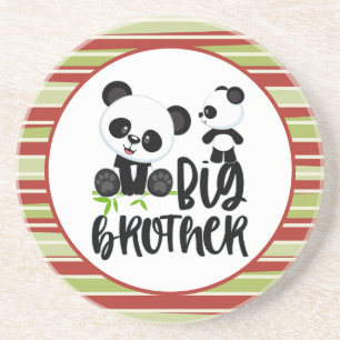 Große und kleine Niedliche Pandas mit großem Broth Getränkeuntersetzer