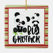 Große und kleine Niedliche Pandas mit großem Broth Keramikornament (Rückseite)