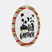 Große und kleine Niedliche Pandas mit großem Broth Ornament Aus Metall (Vorderseite Rechts)