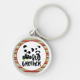 Große und kleine Niedliche Pandas mit großem Broth Schlüsselanhänger