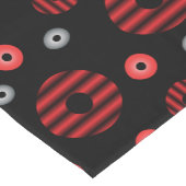 Große und kleine rote graue Orbits Muster Kurzer Tischläufer (Ecke)