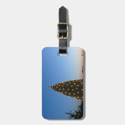 Große und kleine Weihnachtsbäume I Holiday Sunset Gepäckanhänger (Vorderseite vertikal)