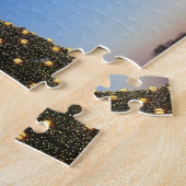 Große und kleine Weihnachtsbäume I Holiday Sunset Puzzle (Seite)