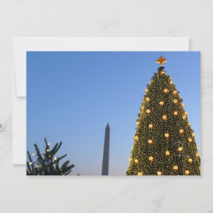 Große und kleine Weihnachtsbäume II Urlaub in DC Feiertagskarte
