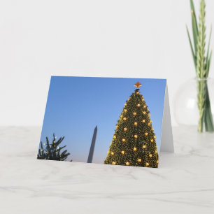 Große und kleine Weihnachtsbäume II Urlaub in DC Feiertagskarte