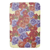 große und kühne farbenfrohe Rose Badematte (Vorderseite Vertikal)