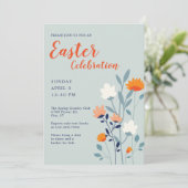 Große und kühne moderne Ostern Einladung (Stehend Vorderseite)