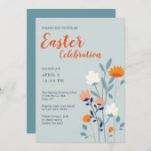 Große und kühne moderne Ostern Einladung (Vorne/Hinten)