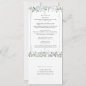 Größe und Lilac-Blüte in einer Hochzeit Einladung (Rückseite)