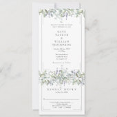 Größe und Lilac-Blüte in einer Hochzeit Einladung (Vorderseite)