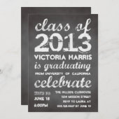 Große und mutige graue Tafeltypographie modern Einladung (Vorne/Hinten)