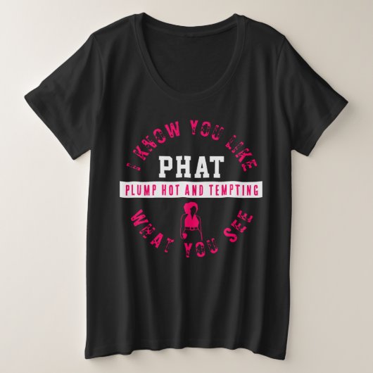 Große und schöne Frau Größe T-Shirt (Design vorne)