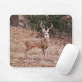 Große und schöne Hirschbock-Geweihe im Winter Mousepad (Mit Mouse)