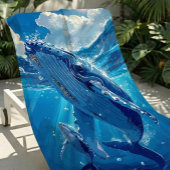 Große und weiche Farben Humpback Whale Beach Handt Strandtuch