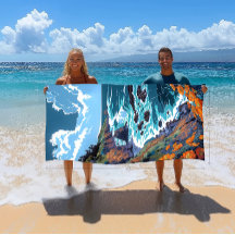 Große und weiche Farben Sonoma Coast Beach Handtuc