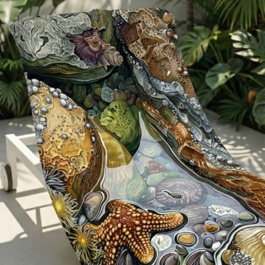 Grosse und weiche Farbtupfer Gezeitenschätze Badet Strandtuch