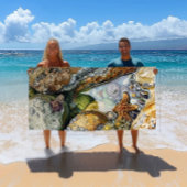 Grosse und weiche Farbtupfer Gezeitenschätze Badet Strandtuch