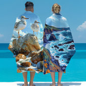 Große und weiche Farbtupfer von Shorebirds Strandt Strandtuch