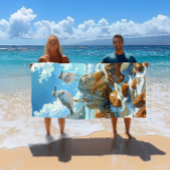 Große und weiche Farbtupfer von Shorebirds Strandt Strandtuch