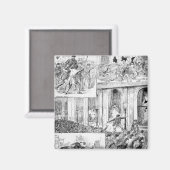 Große Unruhen in London Magnet (Vorderseite/Rückseite)